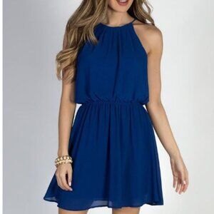 Blue Rain Francesca's Blue Mini Dress - XXS